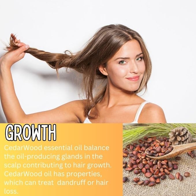 Rice Water Hair Growth Spray – Vanilla Cedarwood | Rosemary, Caffeine & Biotin Infused | Hair & Scalp Treatment for Thicker, Fuller Hair | Non-Greasy, Vegan Formula (4 oz)