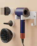 Hair Dryer Holder, Hair Dryer Holder Wall Mounted Self Adhesive Hairdryer Holder forDyson Aluminum Blow Dryer Holder Wall Mounted Black Hairdryer Hanger for Bathroom White CHOCHOYAH