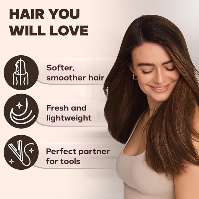 HerStyler Hair Serum - Argan Oil, Vitamin E, and Aloe Vera for Repair, Anti-Frizz for All Hair Textures, Nourishing for Enhanced Shine, Non-Greasy, Suitable for Color Treated Hair