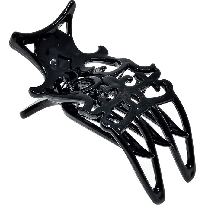 Camila Paris NV74 French Hair Clip for Women, Hair Side Clips, 3 inch Girls Hair Claw Clips Jaw Fashion Durable Styling Hair Accessories for Women, Strong Hold No Slip Grip, Made in France. Black