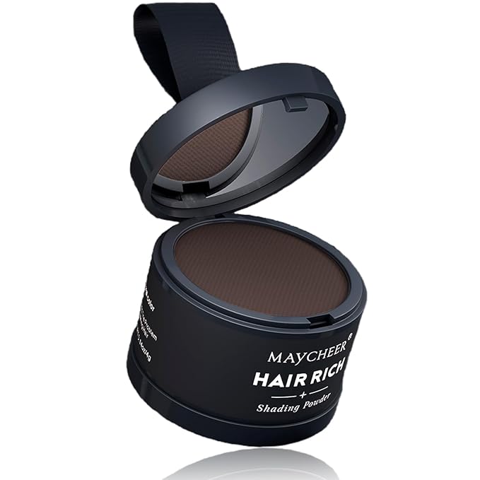 Maycheer Hairline Powder for Women - Hair Rich Shading Powder, 30 Colors Magic Root Cover Up (Dark Tan 21)