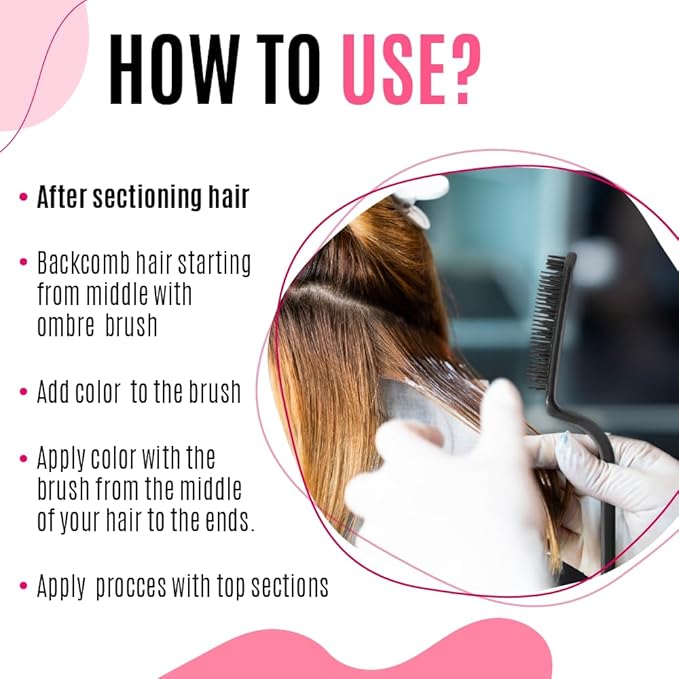 Ombre Hair Dye Brush - Professional Color Applicator for Hair Stylist