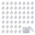 50 PCS Mini Hair Claw Clips， Bangs Strong Grip Multifunction Clamp Clips. (Transparent white)
