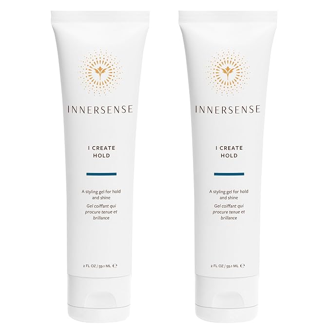 INNERSENSE Organic Beauty - Natural I Create Hold Styling Gel | Strong Hold, Structure, Shine | Non-Toxic, Cruelty-Free, Clean Haircare (2 Pack - 2 fl oz | 59.1 mL each)