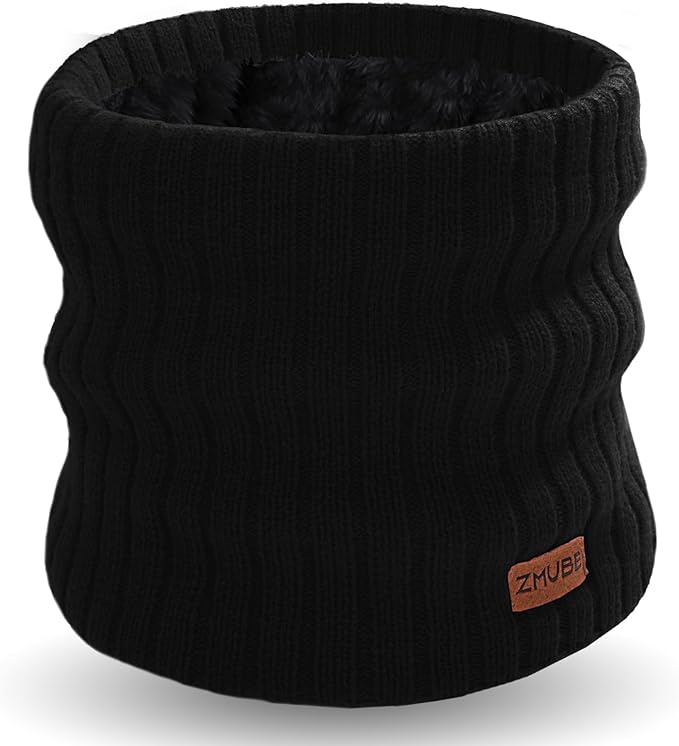 Neck Warmer Gaiter, Winter Fleece Lined Face Mask Scarf for Men Women, Thick Warm Cold Weather Running Ski Neck Cover