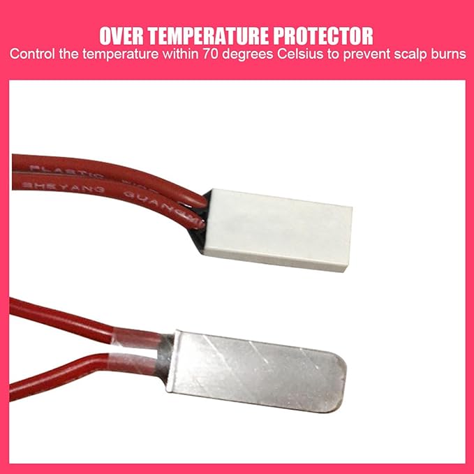 Hair Steamer Heating Cap, Corded Electric Thermal Heated Bonnet for Deep Conditioning,Adjustable Steam Cap with 3 Mode Temperature Control for Hair Home Spa(US Plug)