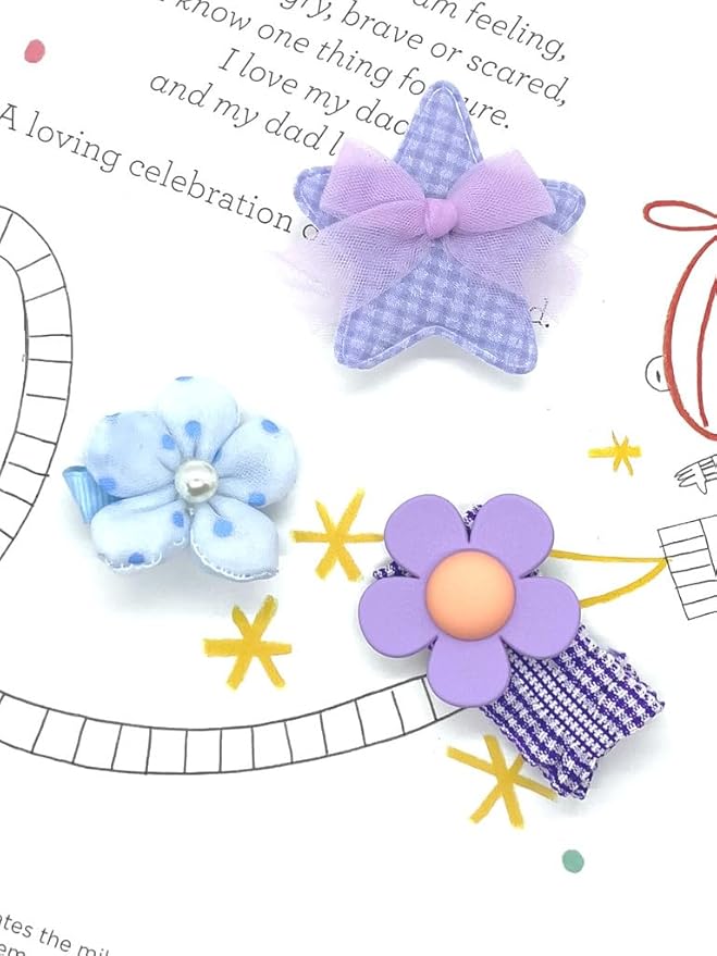 Hair Clips for Girls 18 Pcs No Slip Assorted Barrettes for Kids Bows Blue Purple Cute Hair Accessories for Little Girls Teens Toddlers Child Kids Gifts