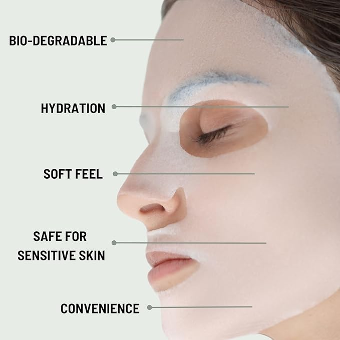 ORGAID Organic Sheet Mask | Made in USA (Anti-aging & Moisturizing, pack of 4)