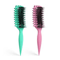 Curly Hair Brush Candybrush Curl Defining Brush for Detangling Shaping and Defining Curls for Women, Men, Wet & Dry Hair (Green Pink)