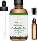 Tea Tree Oil for Skin, Hair, Nails, Shampoo, Body Wash, Foot Soak, Spray - 4 Oz Tea Tree Essential Oil with Roll On Bottle