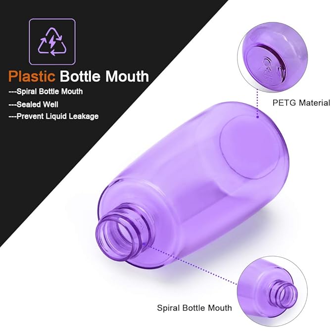Cosywell Fine Mist Spray Bottle 3.4oz/ 100ml Empty Cosmetic Refillable Travel Containers Plastic Hair Spray Bottle Sprayer for Perfume Skincare Makeup Lotion (8color)