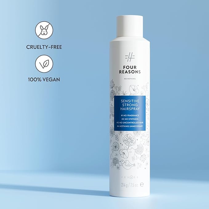 No nothing Very Sensitive Strong Hairspray - Fragrance Free Strong Styling and Finishing Spray, Hypoallergenic, Unscented Hair Spray 7.5 Ounce