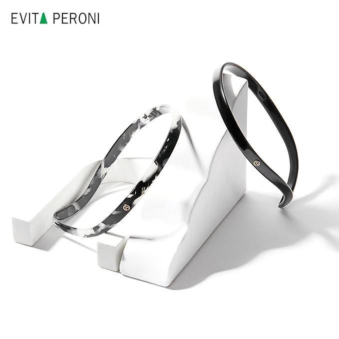 EVITA PERONI Hair Bands - Comfortable Thin Eyewear Headbands, No Pressure or Headache, Non-Slip Design for Women's Fashion - Mixed Black