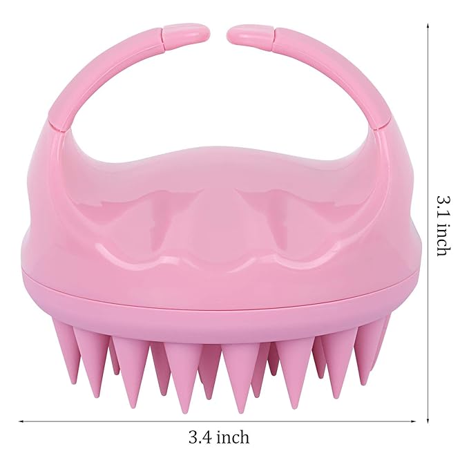3 Pcs Silicone Scalp Massager & Shampoo Brush, Handheld Scalp Scrubber Cleansing Brush for Shower