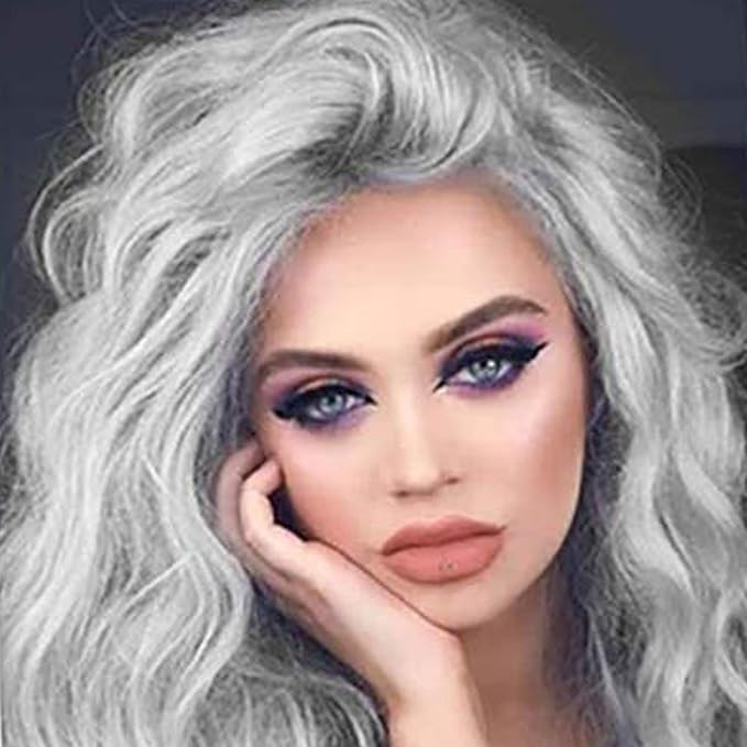 Grey Hair DyeTemporary Hair Wax,4.23oz Instant Hairstyle Mud Cream, Natural Hair Coloring Wax Material Disposable Hair Styling Clays Ash for Cosplay,Party,Masquerade, Halloween.etc (Sliver)