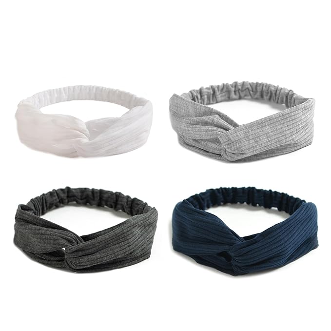 Elastic Knotted Headbands for Women Cloth Head Hair Bands for Women's Hair Non Slip Boho Wrap Twisted Hair Accessories