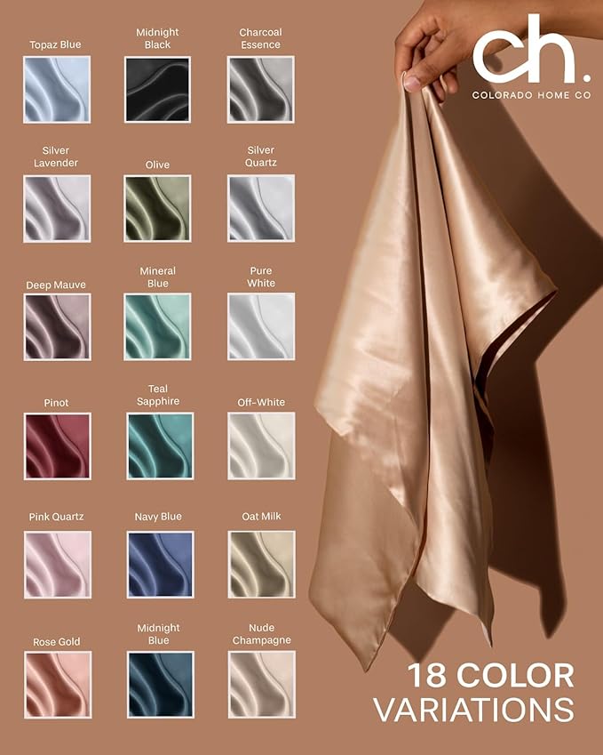 Sunday Silks™ | Silk Pillow Cases 2 Pack | 22 Momme Mulberry Silk Pillowcase Set of 2 | All Sides 100% Pure Silk Slip Pillowcases Bliss for Couples, Zipper | Standard Queen, King Size, 6A [Lavender]