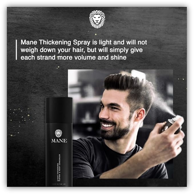 Hair Thickening Fiber Spray by Mane (200 ml, Silver)