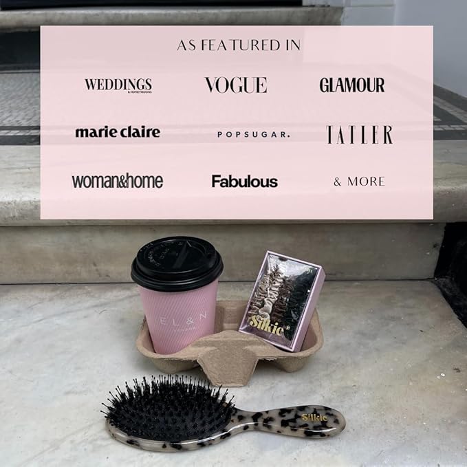 SILKIE x4 Set - Forget Satin - 100% Pure Mulberry Silk Black Brown Leopard Skinny Scrunchies Travel Pouch Everyday Hair Ties Elastics Hair Care Ponytail Holder No Damage (Savannah)