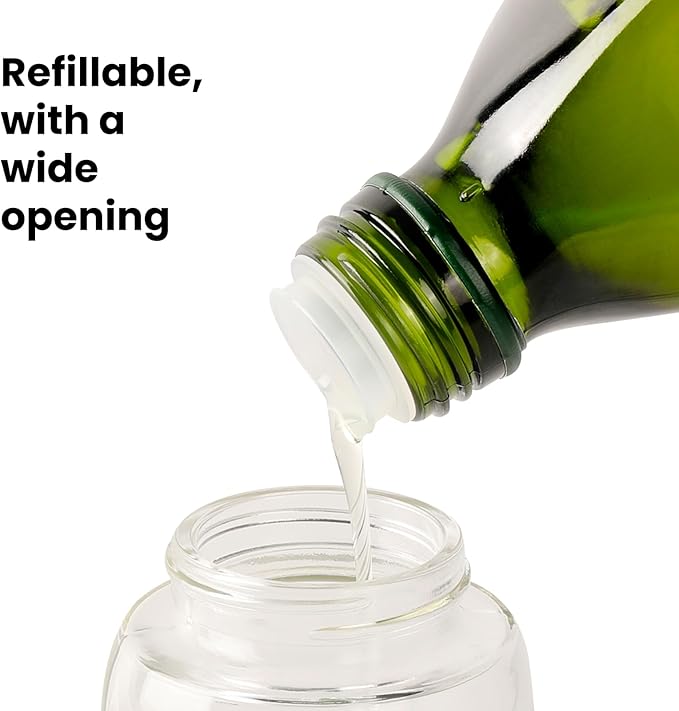 Mistifi Oliver Oil Sprayer for cooking, Spray bottle 6oz, Non-Aerosol Refillable Dispenser Oil Mister (set of 2)
