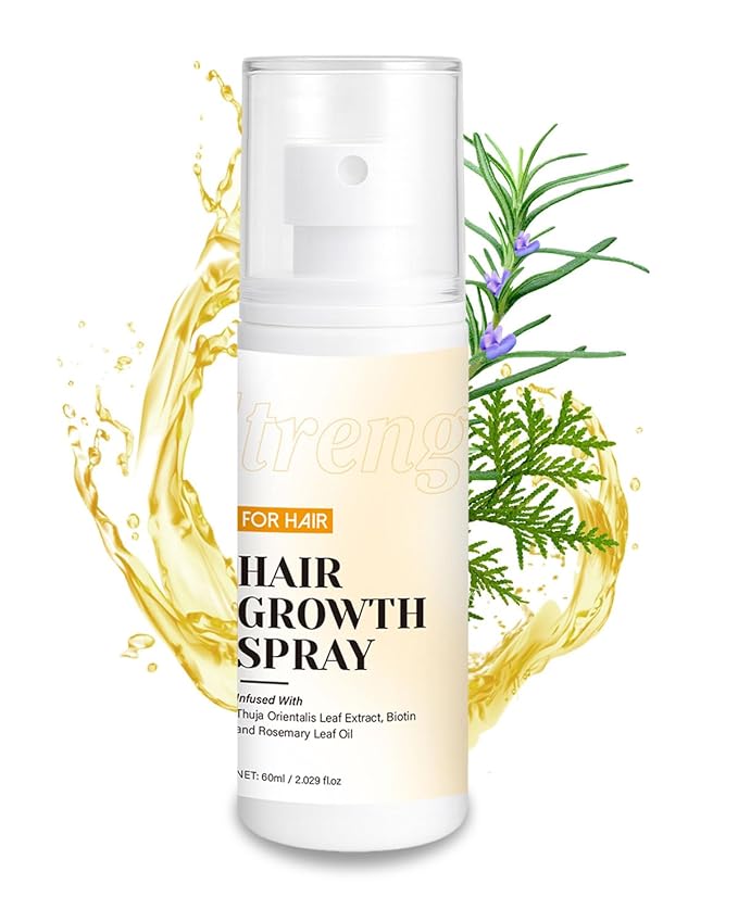 Hair Growth Spray, Hair Growth Oil Spray, with Biota Orientalis, Rosemary Oil & Biotin, Strengthens Hair Roots, Prevent Hair Thinning & Loss, Thicker Fuller Hair for Women & Men (1 pack, 3% Rosemary)