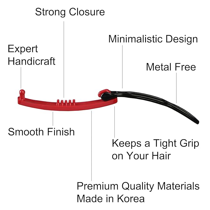 14pcs Hair Barrettes Set for Women and Girls, Hair Clips for Thick Thin Fine Hair, Non-metal Hair Accessories, Non-Slip Grip Handmade Snap Hairpin, BPA Free, Made in KOREA