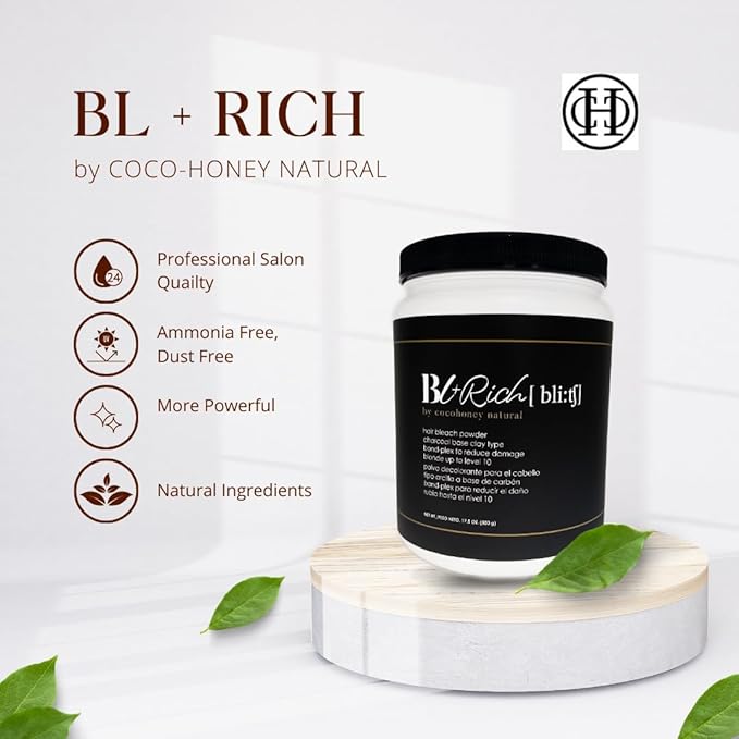 Hair Bleaching Powder for Dark Hair Lightening Blonde Hair Salon Quality Safe at Home (Charcoal 1.05 oz (pack of 2))