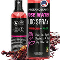 Hibiscus Rose Water Hair Spray – Natural Leave-In Mist for Hair Growth, Shine & Hydration – Lightweight Moisturizer for Locs, Curls & Natural Hair – Sulfate-Free Daily Hair Refresher