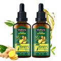 Vedora Ginger Oil for Hair Growth - Biotin Hair Growth Serum, 100% Pure Natural Ginger Essential Oil - Promotes Stronger, Thicker, Longer Hair in Women & Men - 2.0 Fl Oz / 60ML (2 PCS)