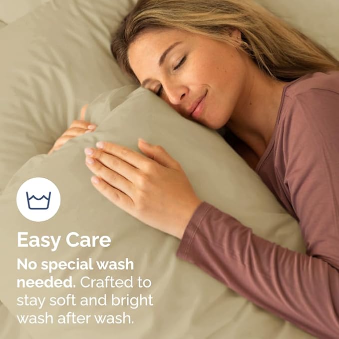 Standard Pillow Cases Set of 10 - Ultra Soft Hotel Quality Pillowcase Covers - Comfy, Cozy & Wrinkle Free - Shrink, Stain and Fade Resistant - Machine Washable Pillow Protectors - 10 Pcs Set - Beige