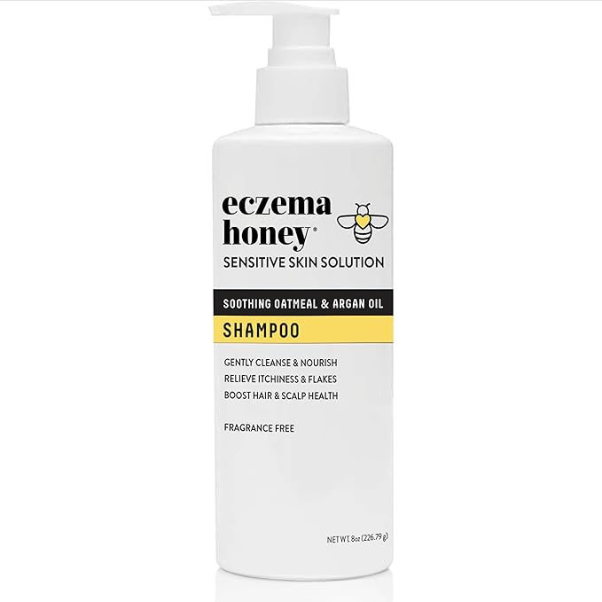 ECZEMA HONEY Nourishing Shampoo - Helps with Psoriasis, Dermatitis, & Flaking - Daily Dandruff Shampoo & Scalp Care - Itchy Scalp Treatment for Men, Women & Kids (8 Oz)