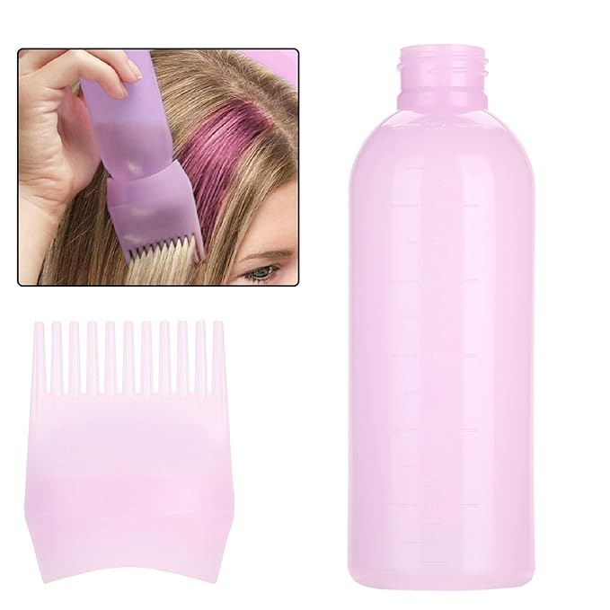 Root Comb Applicator Bottle, Hair Color Brush Applicator, 160ml Hair Dye Brush Bottle, Hair Dyeing Coloring Bottle Brush Shampoo Hair Color Oil Comb Applicator Tool()