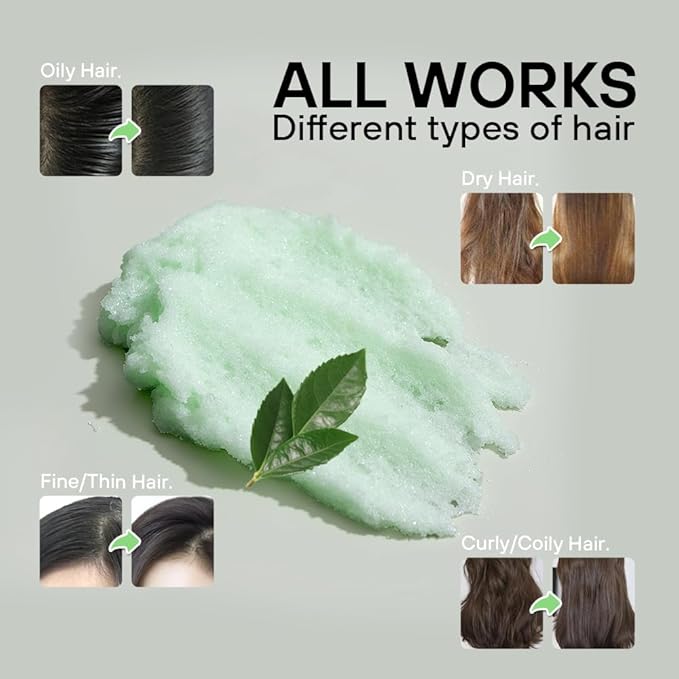 Tea Tree Scalp Scrub - 400g (14 fl.oz) 1 Bottle, Exfoliating & Moisturizing Treatment for Dry, Flaky Scalp - Deep Cleansing Hair Scrub with Natural Exfoliants & Nourishing Oils