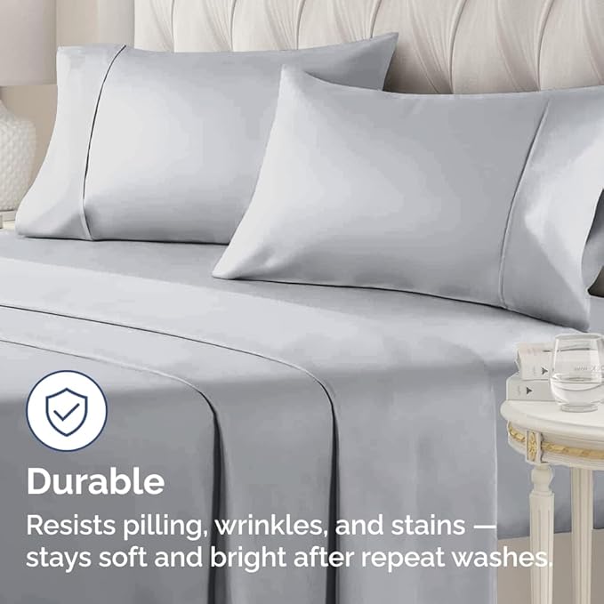 King Pillow Cases - 2 Pack - Super Soft Pillowcase Covers - Envelope Enclosure - Hotel Quality Pillow Protectors - Wrinkle Free, Shrink & Stain Resistant - Machine Washable - 20" x 40" (Steel Blue)
