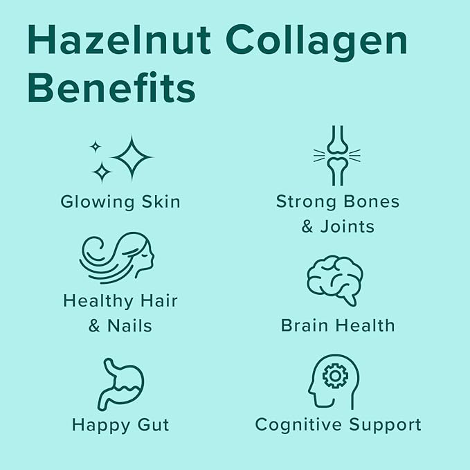 Further Food Hazelnut Collagen Peptides Powder with Lion’s Mane Mushroom, Grass-Fed Hydrolyzed Type 1 & 3 Protein, Gut Health + Joint, Hair, Skin, Nails, Paleo Keto Sugar-Free 9.88 oz
