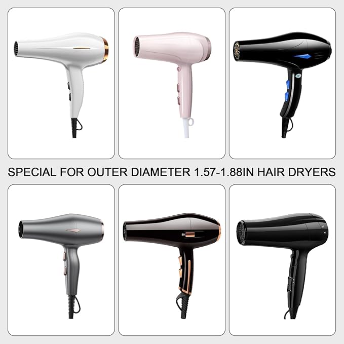 Baluue 2Pcs Hair Dryer Nozzles, Blow Dryer Diffusers, Professional Salon Hairdressing Styling Tool, Narrow Concentrator Replacement Fits1.57-1.89 Inch Outer Diameter