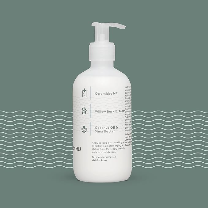 LivSo Moisturizing Scalp Lotion - Moisturizes Hair & Scalp - Naturally Derived - Fresh Feel - Effective (1 Bottle)