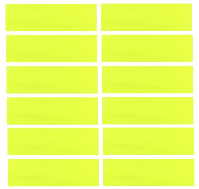 Kenz Laurenz Soft and Stretchy Elastic Cotton Headbands, Pack of 12, Neon Yellow