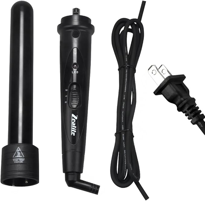 3 in 1 Curling Iron, Curler Wand Set with 3 Interchangeable Ceramic Curling Barrel(0.35”-1.25”), Instant Heat Up, Dual Voltage Hair Curler Beach Waves, Include Glove