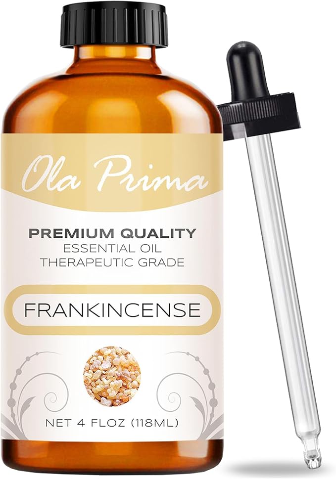 Ola Prima Frankincense Essential Oil 4oz – Frankincense Therapeutic Essential Oil 4 Fluid Ounces