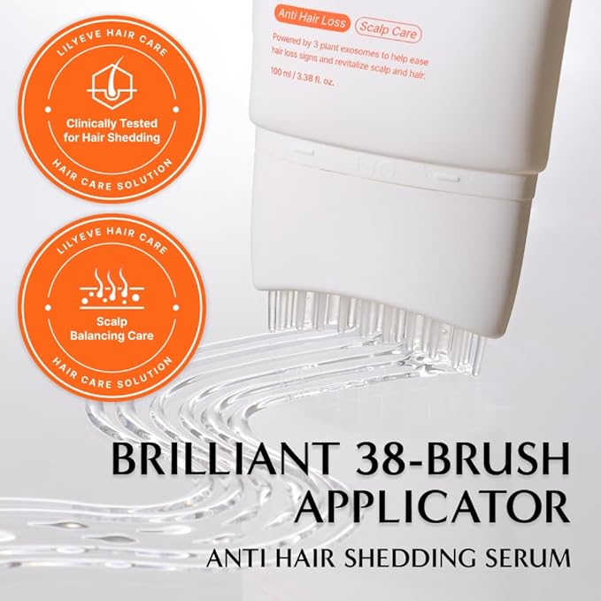 lilyeve GROWTURN Hair Growth Serum with Built-in Brush, Heartleaf-Derived Exosomes to Revitalize Hair, Hair Thickening, Hair Growth Accelerator - Korean Hair Care, 3.38 fl. oz. (Pack of 1)