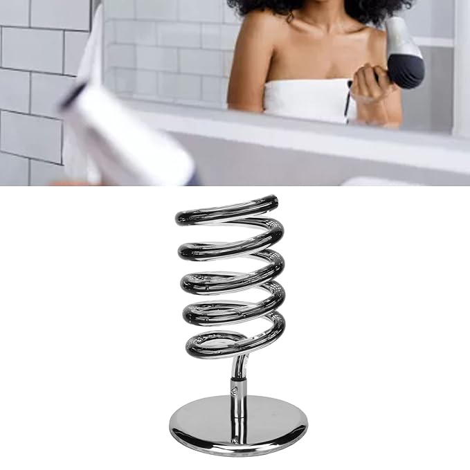 Spiral Countertop Hair Styling Station Spiral Salon Blow Dryer Holder Stand For Bathroom Hair Salon