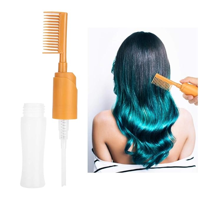 Jadeshay Root Comb Applicator Bottle for Hair Dye, 110ml PP Material, With Comb, Graduated Bottle, Easy to Use, Wide Application, Liquid, 1 Count, all hair colors, Suitable for Home and Salon Use