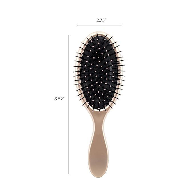 Earth & I Rosegold Hair Brushes for Women, Pink Hairbrush, Rose Gold Women Hair Brush, Kids Hairbrush, Brushes and Combs, Detangling and Styling (Oval)