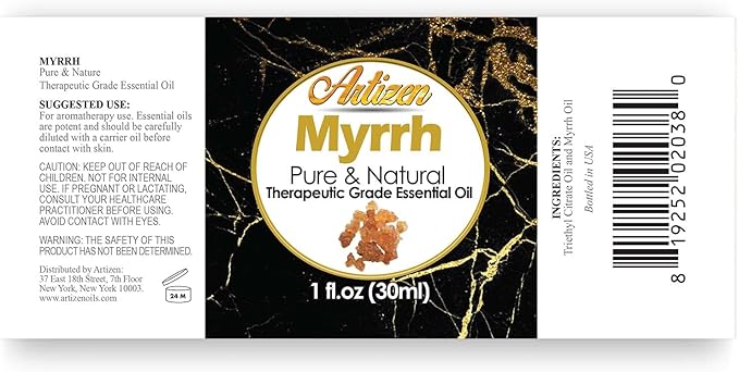 Artizen 30ml Myrrh Essential Oil – Therapeutic Grade Myrrh Oil for Skin (1 Fl Oz)