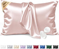 Silk Pillow Cases King Size 100% Mulberry Silk Pillowcase for Hair & Skin 22 Momme Both Sided Grade 6A Silk Cooling Soft Breathable 20 x 36 Inches with Hidden Zipper 1PC, Pink