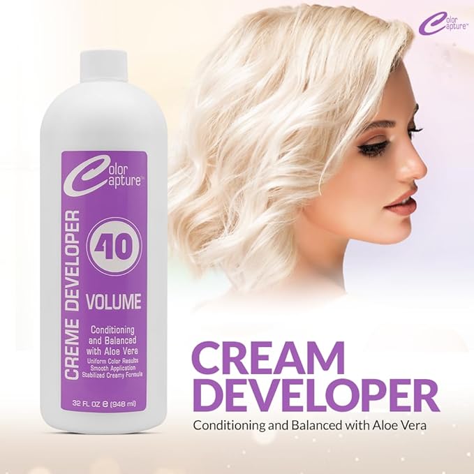 Cream Developer, 40 Vol, Professional Hair Coloring - 32 Ounces