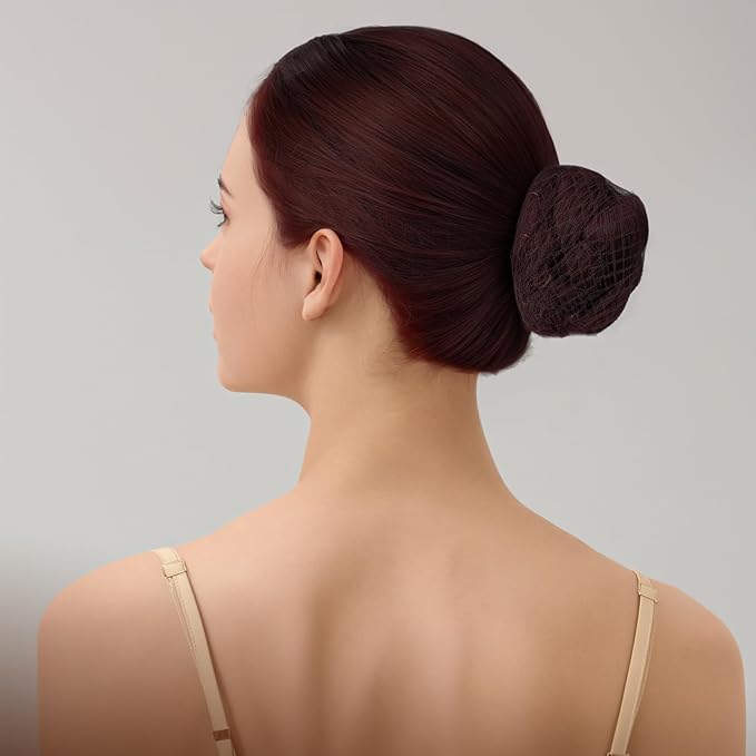 Teenitor Hair Accessories Hair Net Set, Includes 40pcs Invisible Hair Nets for Ballet Recital & 80pcs Bobby Pins for Bun Maker, Brown, 3 Size