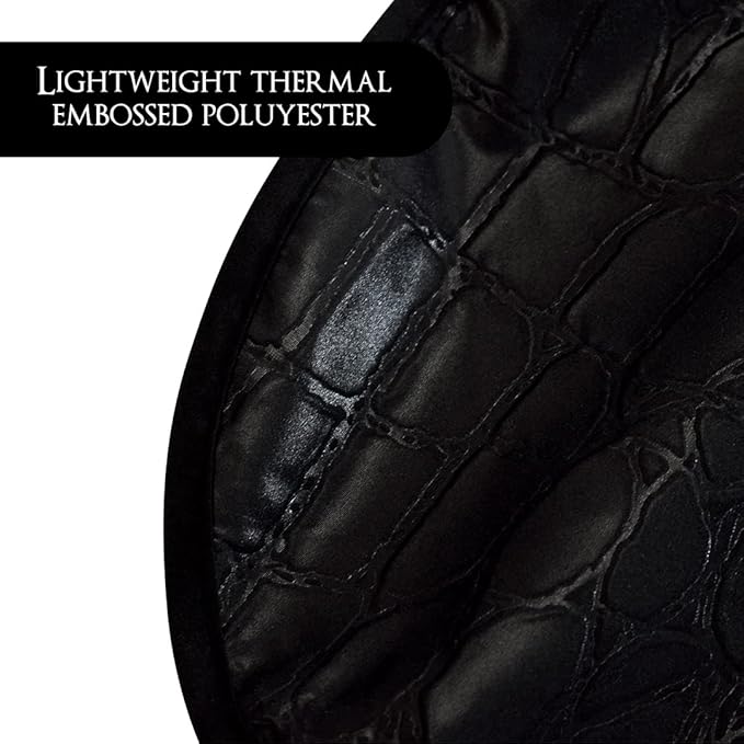 Betty Dain Alligator Hide Bleach-proof Multi Purpose Coloring/Styling Cape, Textured Surface, Secure Snap Closure at Neck, Generous Size, Machine Washable, Lightweight Polyester, Black, 45 x 60
