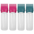 4 Pack Root Comb Applicator Bottle, Hair Oil Comb Applicator for Hair Dye, Shampoos, Salons (Red+Green)